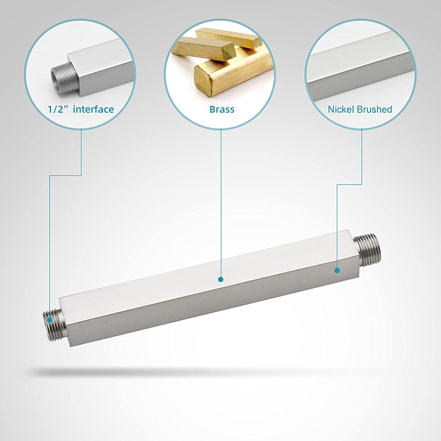 1-Handle 2-Sprayers Shower Faucet Ceiling Mount Brushed Nickel - buyfaucet.com