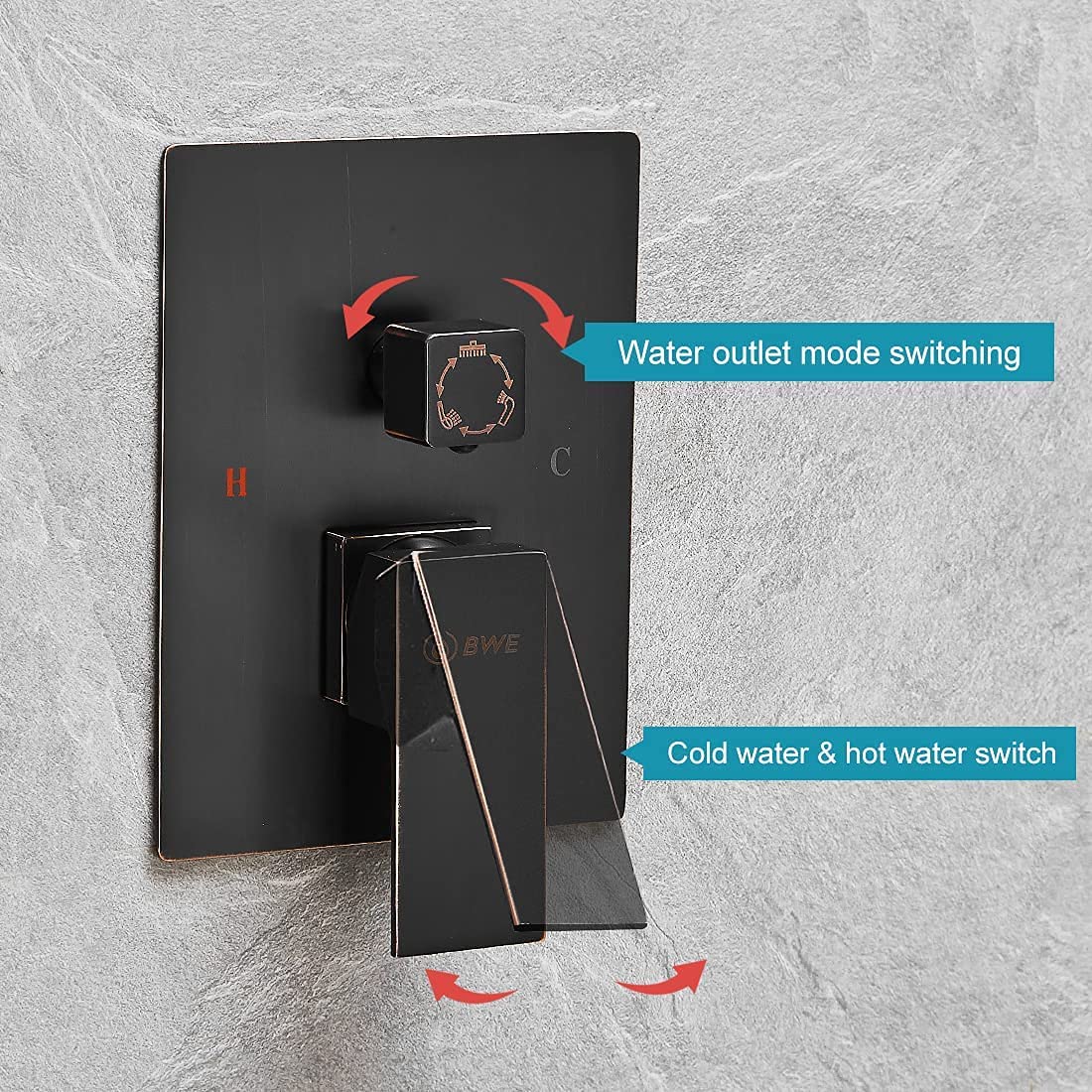 1-Handle 3-Sprayers Shower Faucet Ceiling Mount Bronze - buyfaucet.com