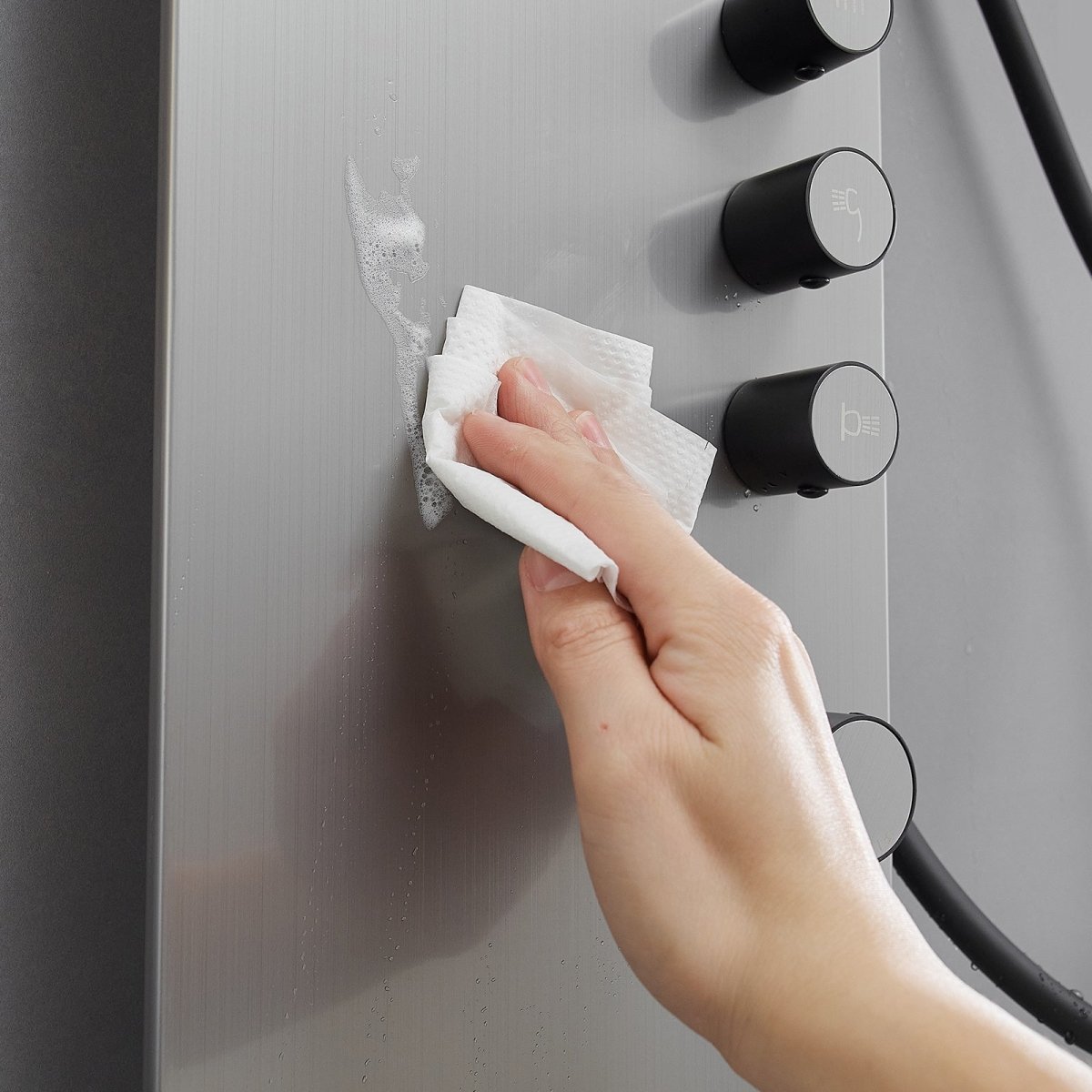 1-Jet Shower Panel System with Shower Head and Shower Wand Nickel - buyfaucet.com