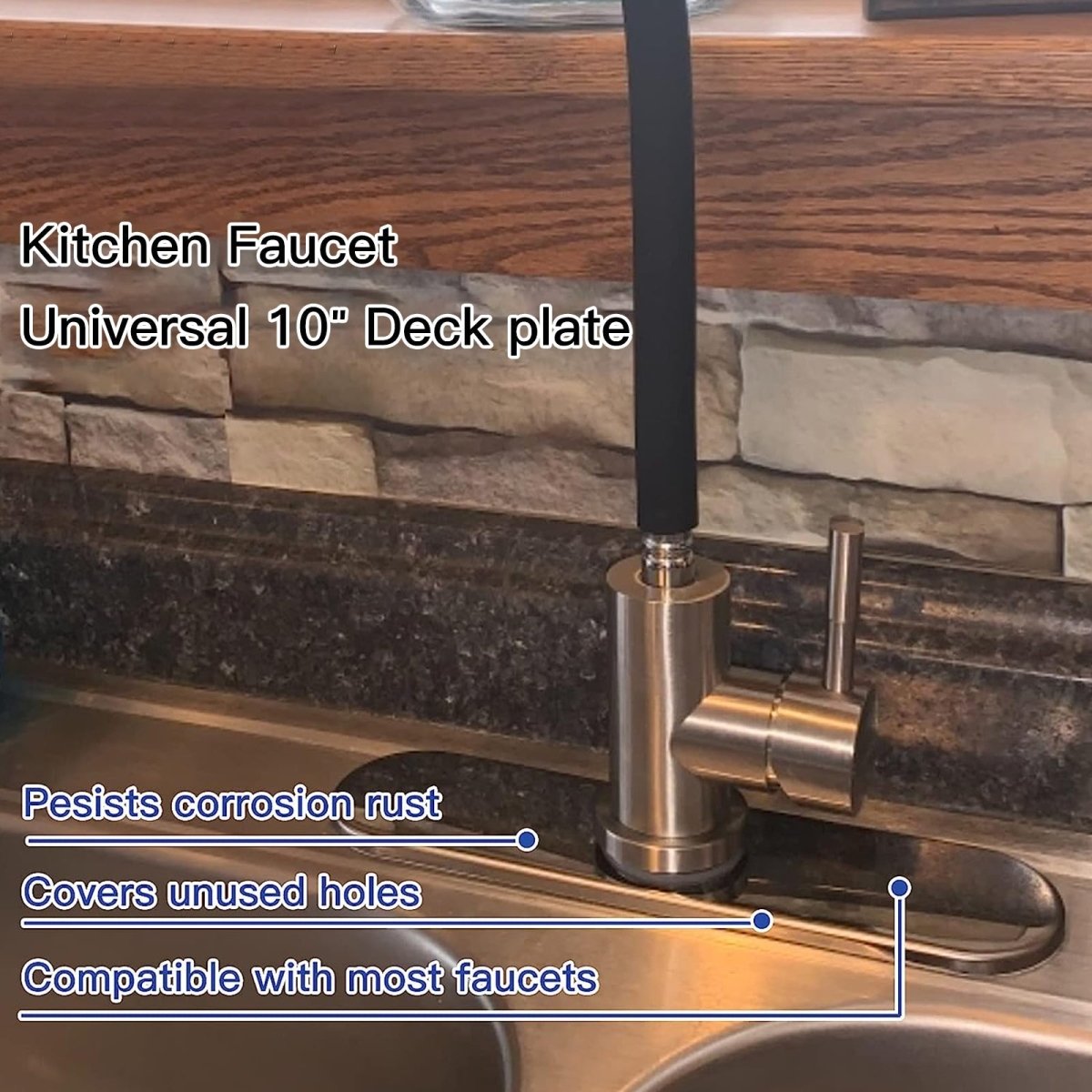 10 Inch Faucet Hole Cover Deck Plate Chrome - buyfaucet.com