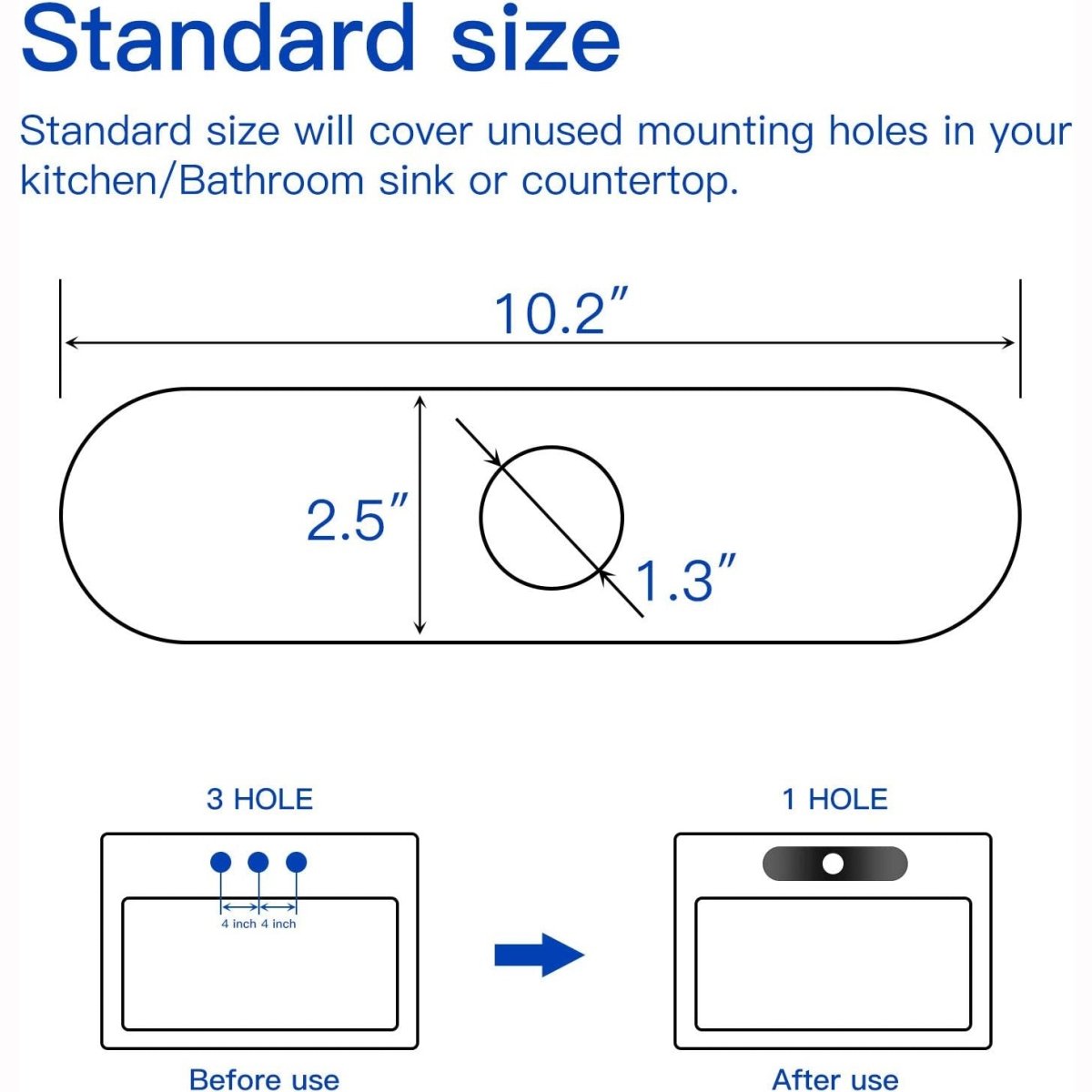 10 Inch Faucet Hole Cover Deck Plate Matte Black - buyfaucet.com