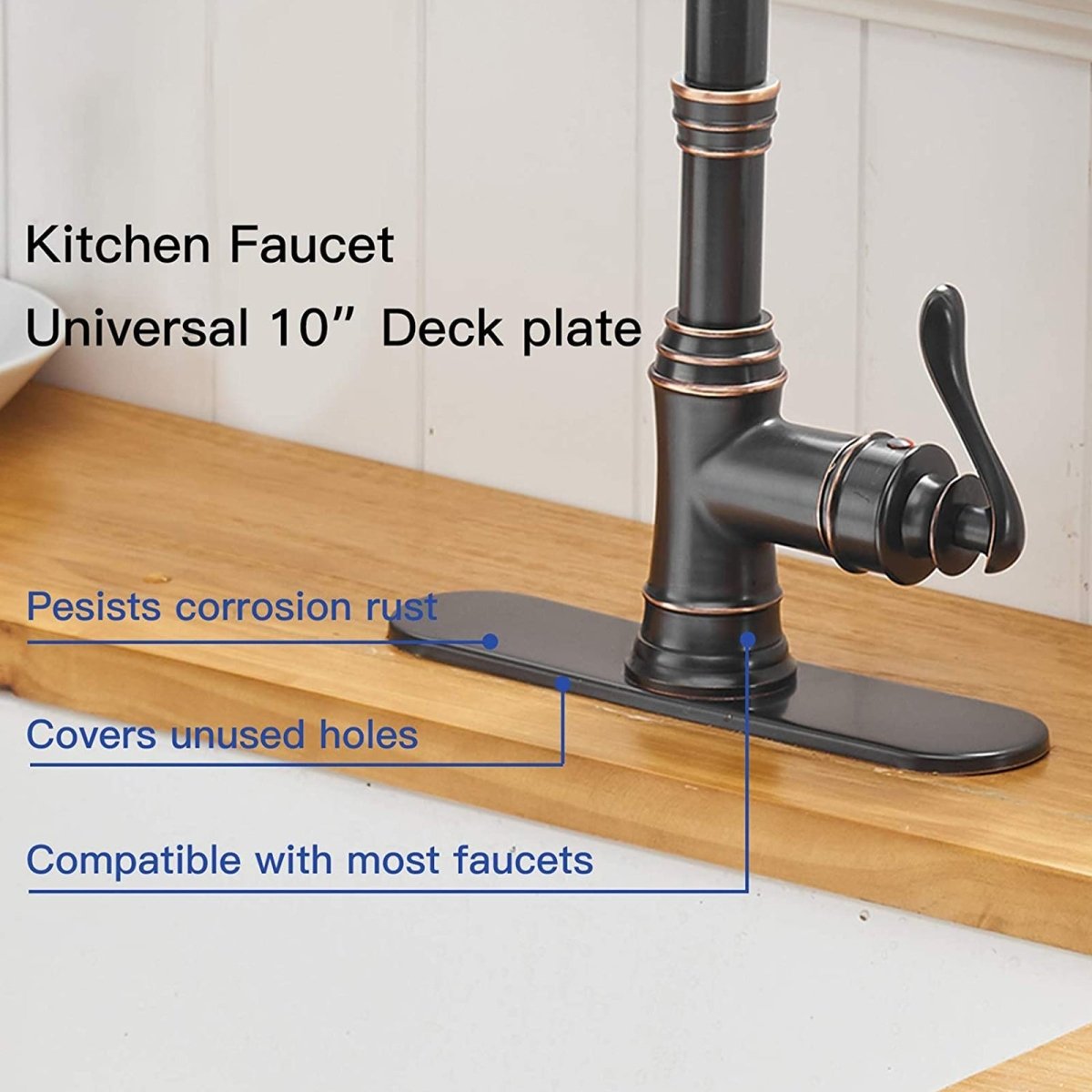 10 Inch Faucet Hole Cover Deck Plate Oil Rubbed Bronze - buyfaucet.com