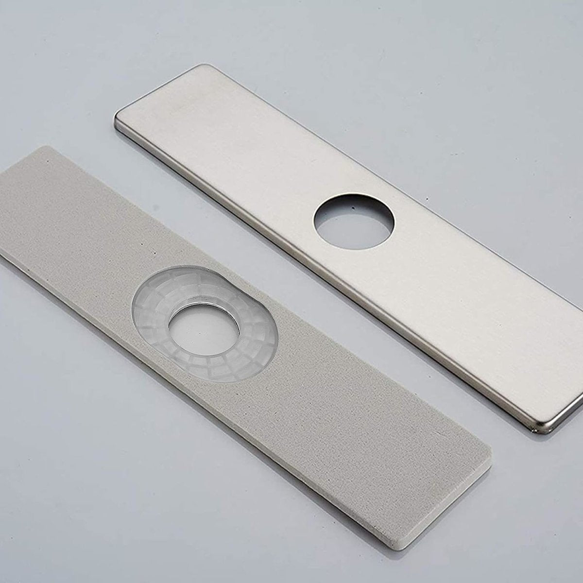 10 Inch Sink Hole Cover Deck Plate Brushed Nickel - buyfaucet.com