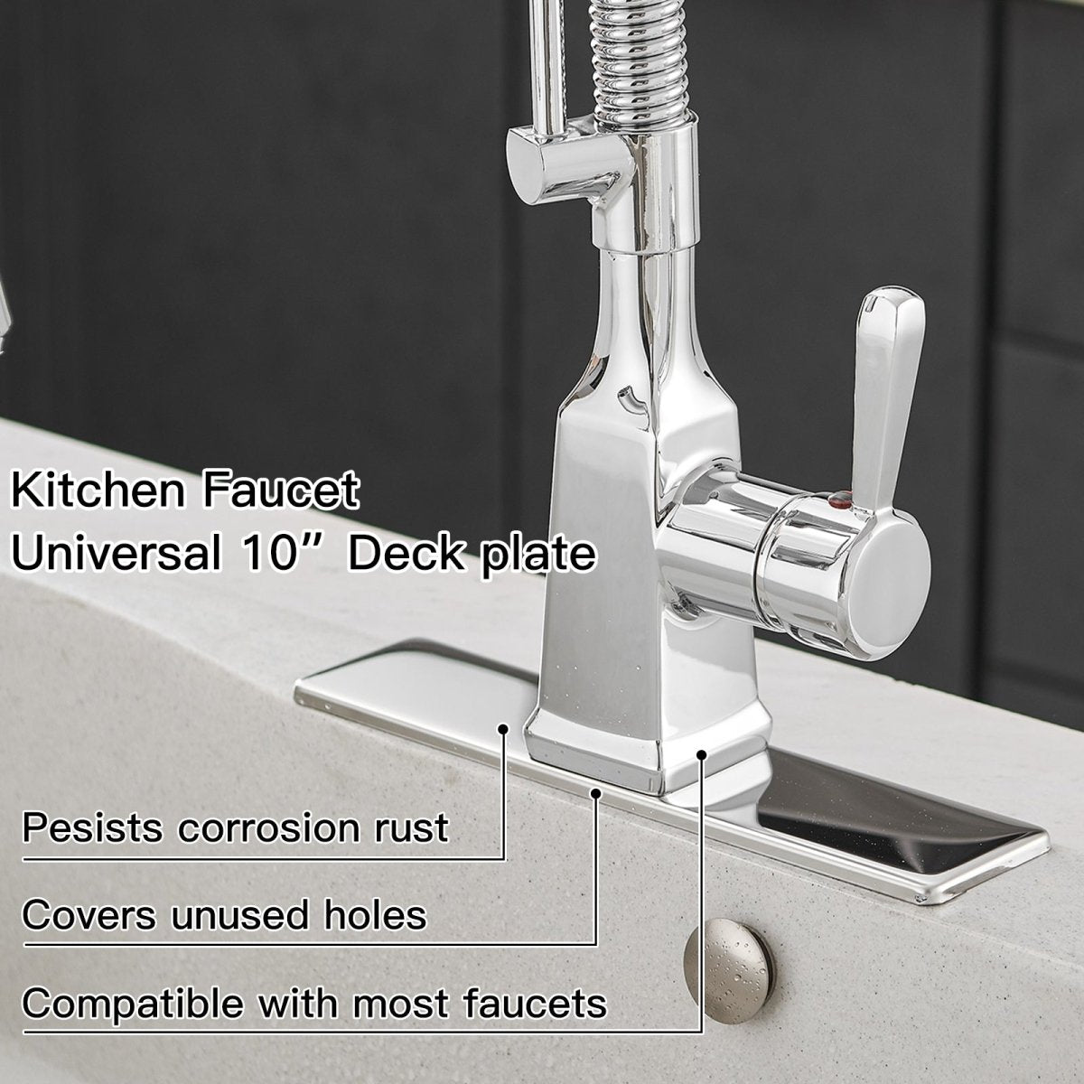 10 Inch Sink Hole Cover Deck Plate Polished Chrome - buyfaucet.com