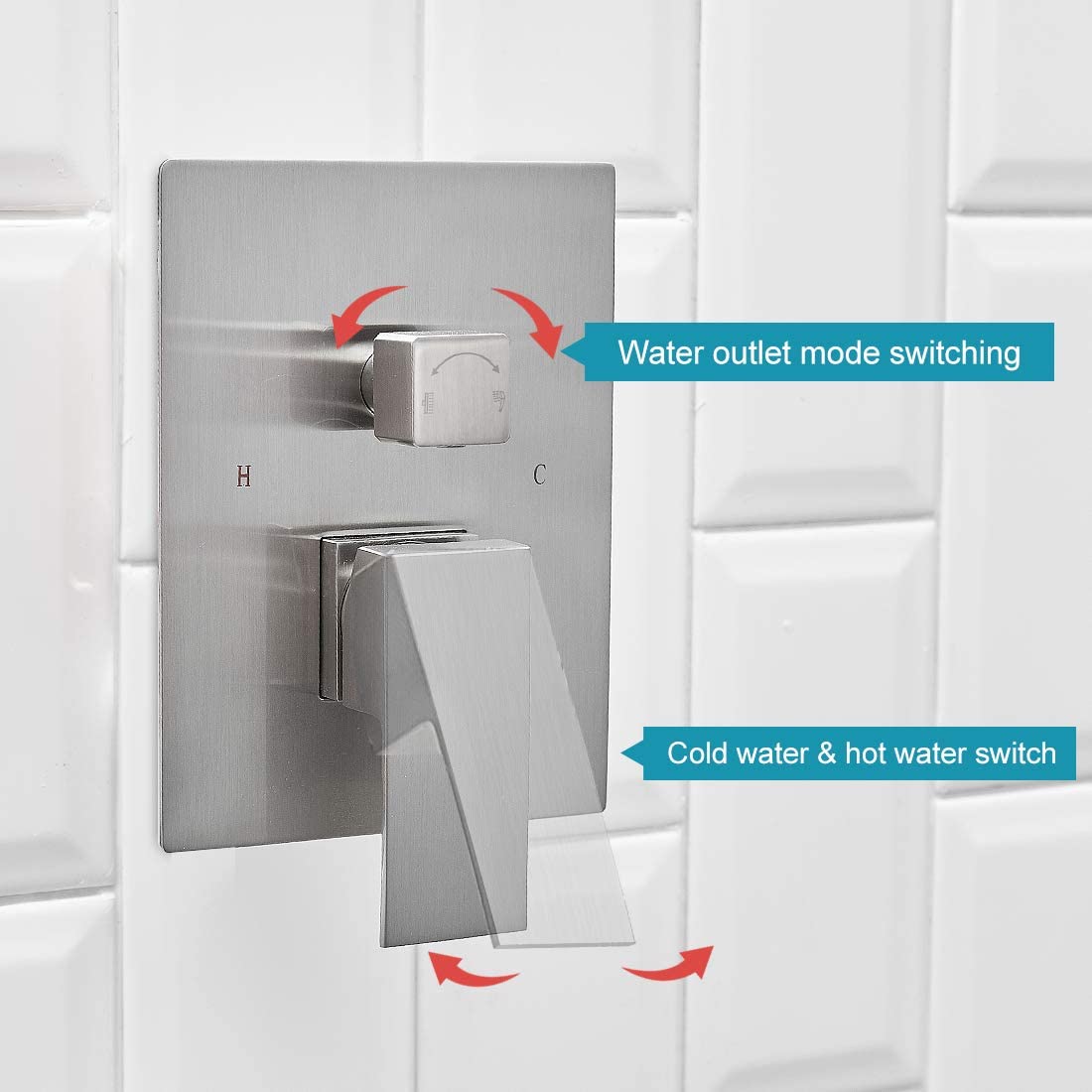 10 Inch Square Bathroom Shower Combo Set In Brushed Nickel - buyfaucet.com