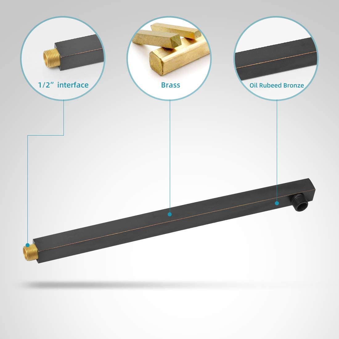 10 Inch Square Bathroom Shower Combo Set Oil Rubbed Bronze-1 - buyfaucet.com