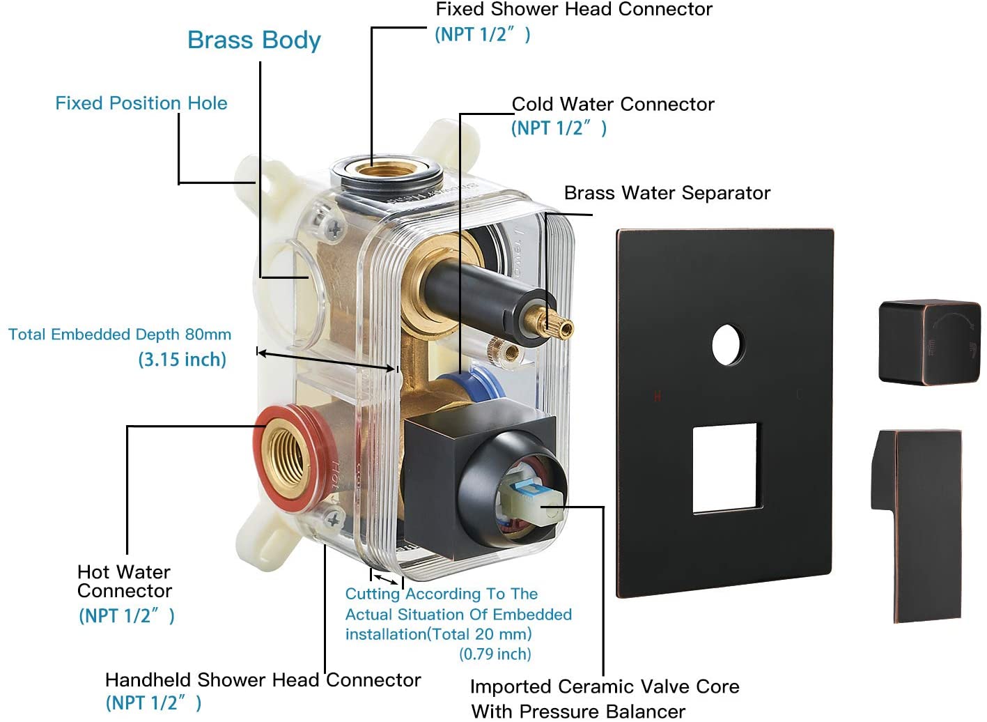 2-1 function Wall Mounted Shower Kit Oil Rubbed Bronze - buyfaucet.com