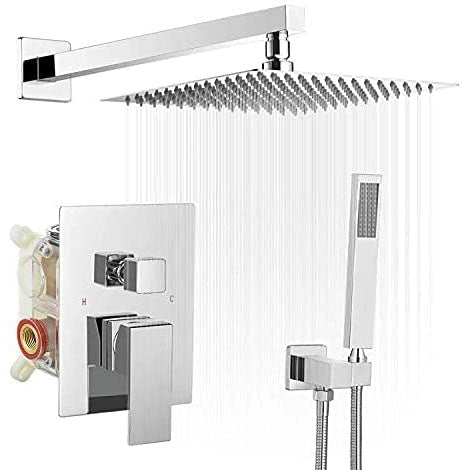 2-1 function Wall Mounted Shower System Polished Chrome-1 - buyfaucet.com