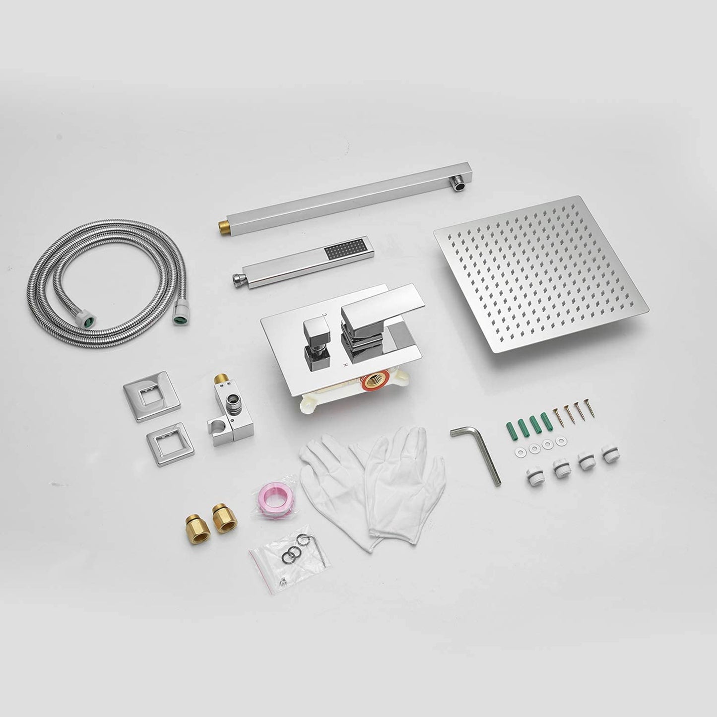 2-1 function Wall Mounted Shower System Polished Chrome - buyfaucet.com