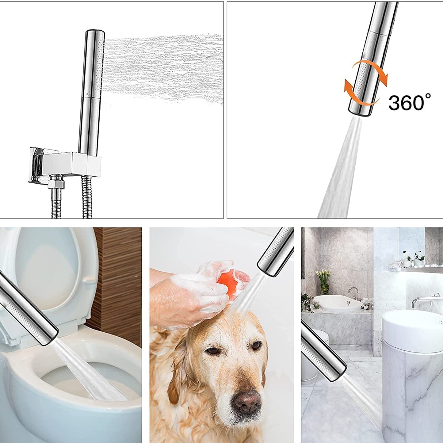2-1 function Wall Mounted Shower System Polished Chrome - buyfaucet.com