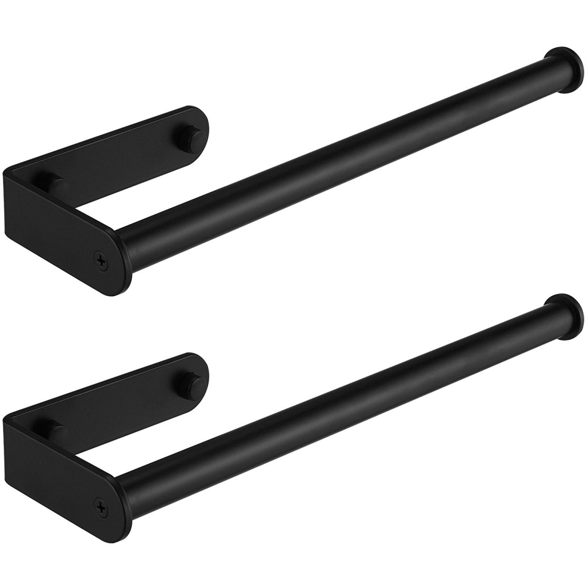 2 PCS Wall Mount under Cabinet Paper Towel Holder Black - buyfaucet.com