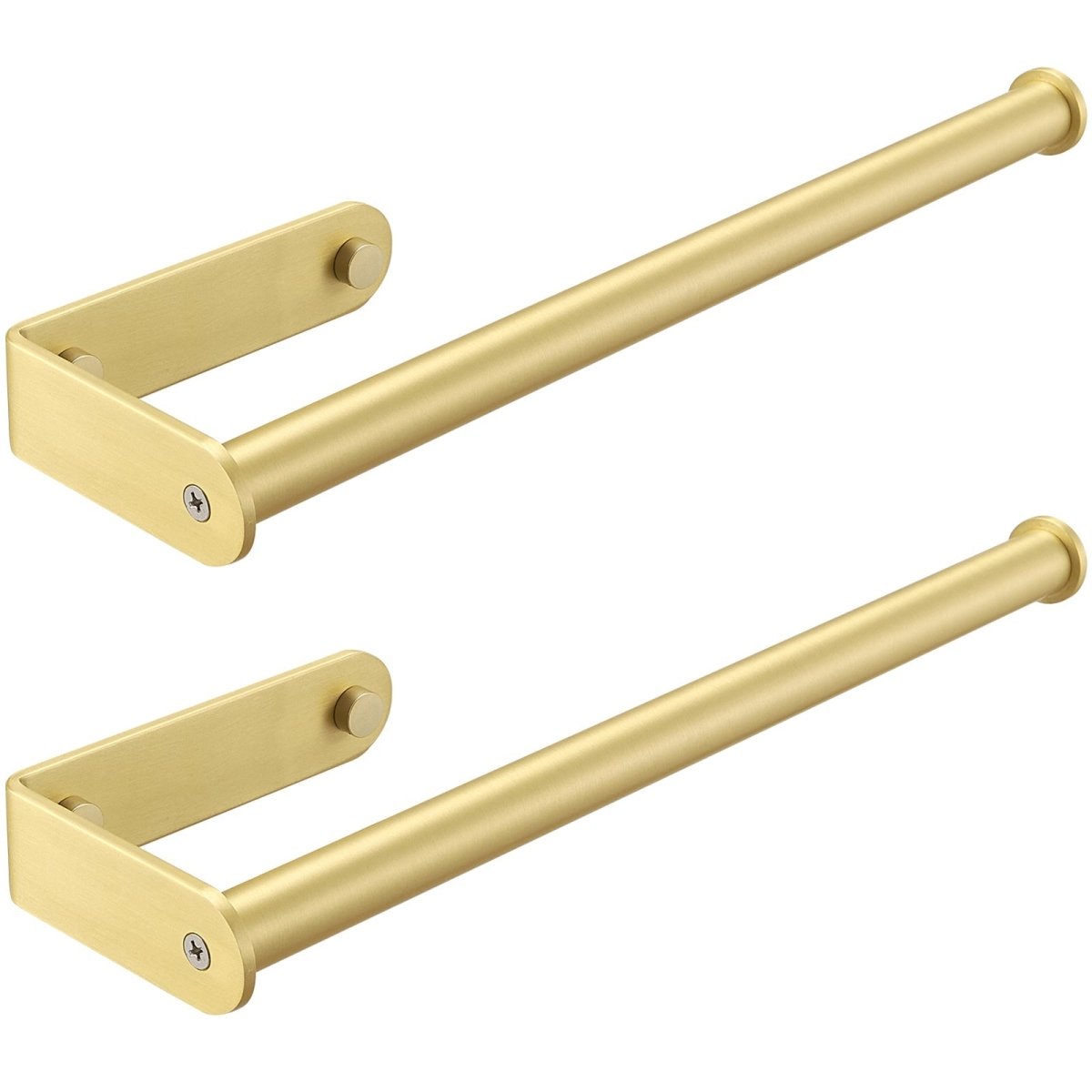 2 PCS Wall Mount under Cabinet Paper Towel Holder Gold - buyfaucet.com