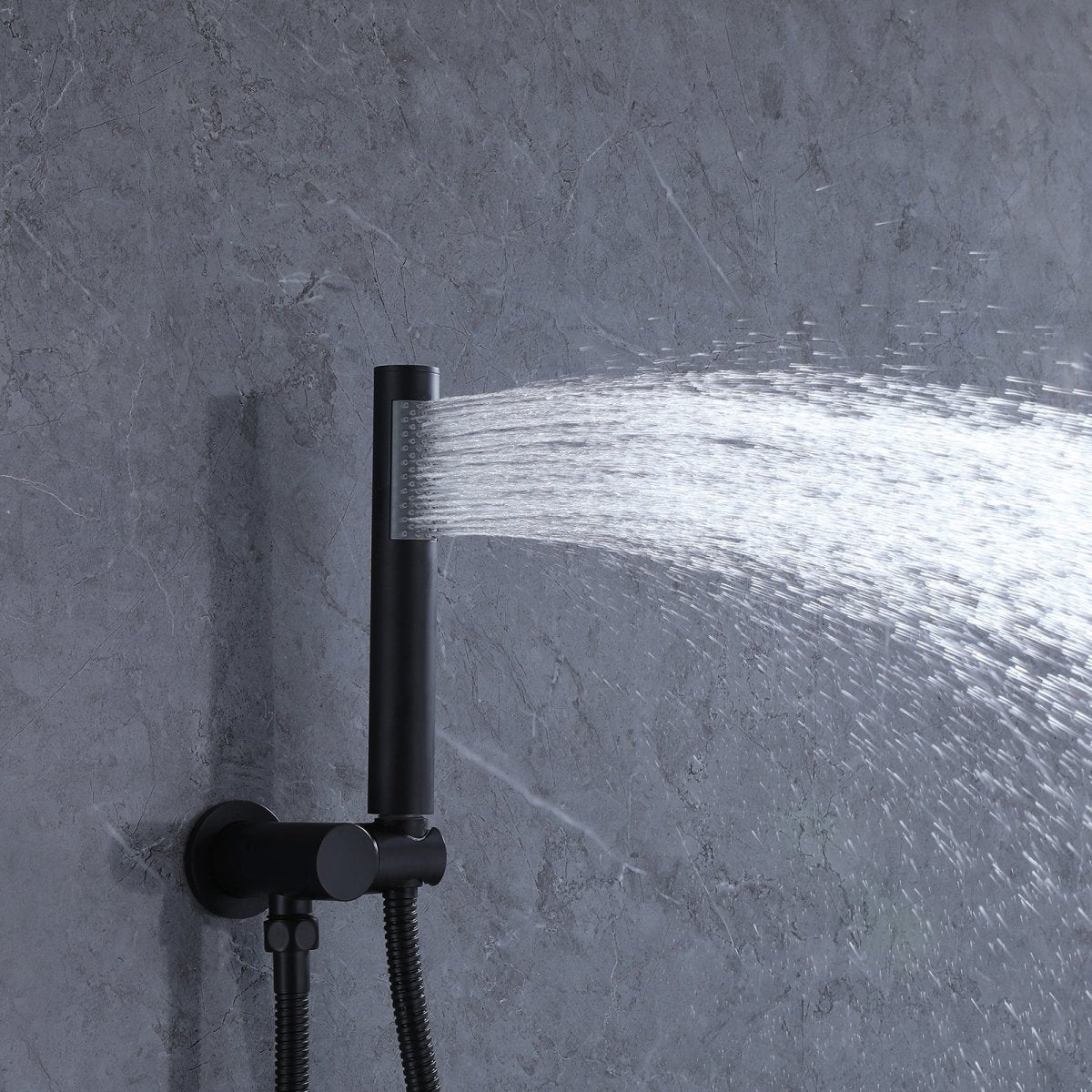 2-Spray Rain Shower Faucet and Hand Shower Combo Kit Black - buyfaucet.com