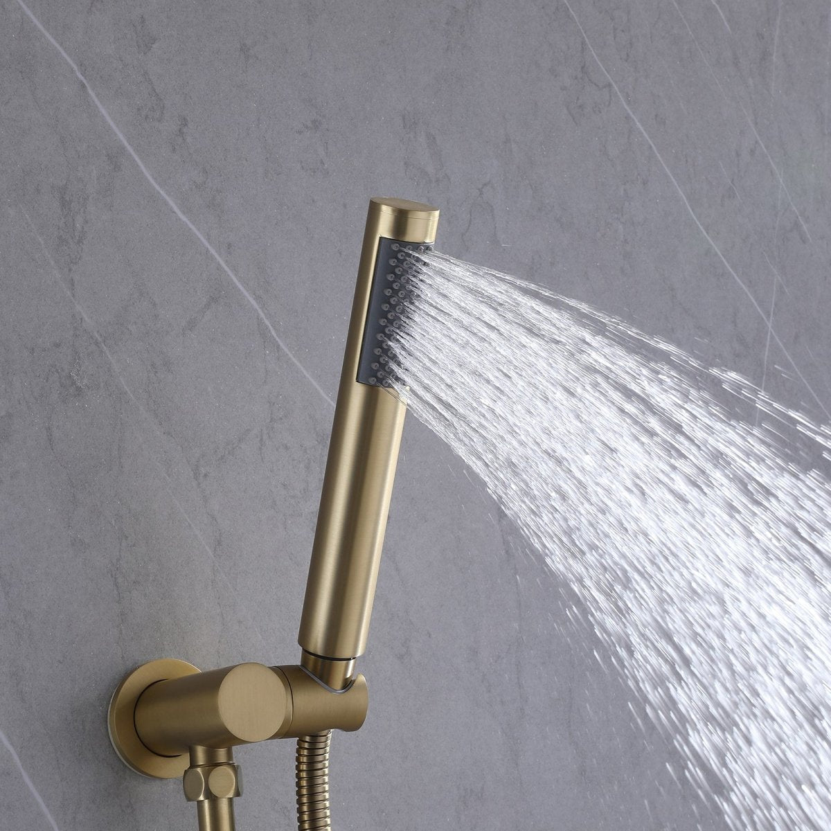 2-Spray Rain Shower Faucet and Hand Shower Combo Kit Gold - buyfaucet.com