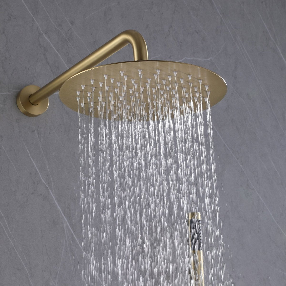 2-Spray Rain Shower Faucet and Hand Shower Combo Kit Gold - buyfaucet.com