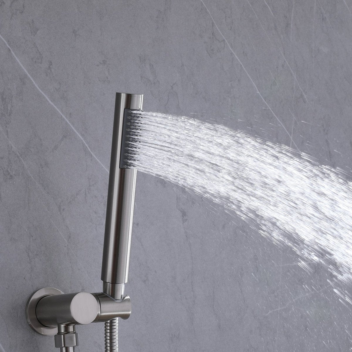 2-Spray Rain Shower Faucet and Hand Shower Combo Kit Nickel - buyfaucet.com