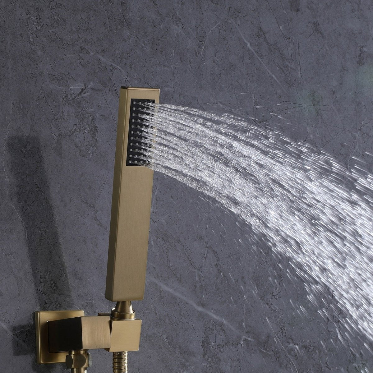 3-Spray High Pressure Tub and Shower Faucet Brushed Gold - buyfaucet.com