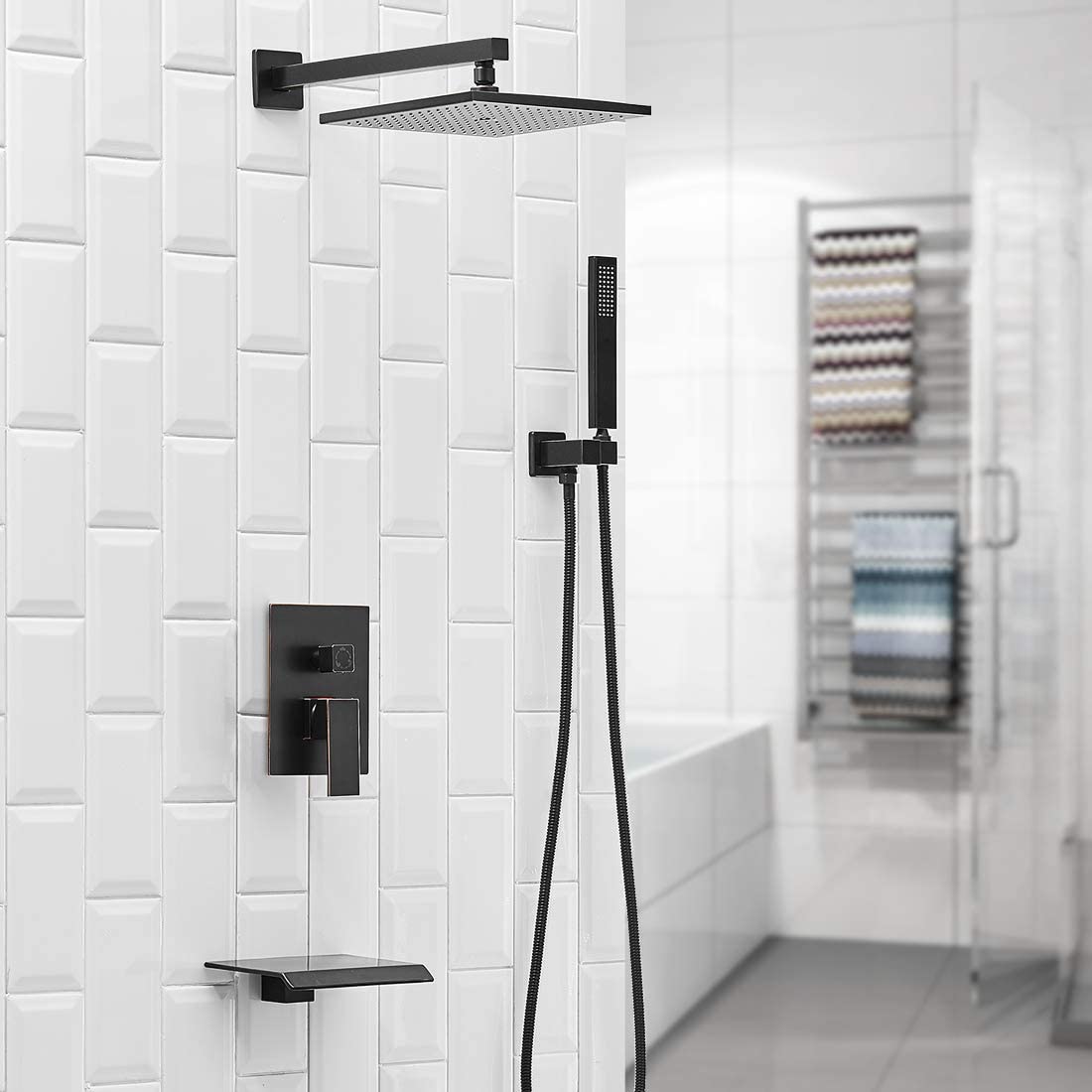 3-Spray Patterns Wall Mount Shower System Oil Rubbed Bronze - buyfaucet.com