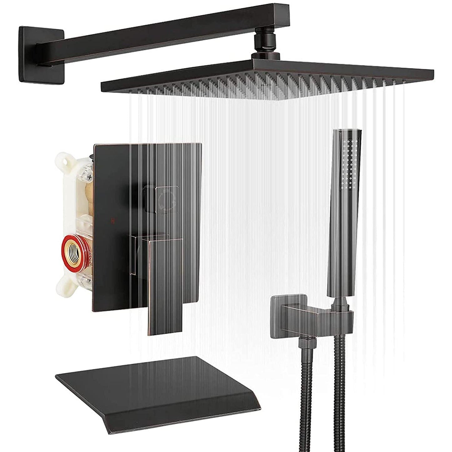 3-Spray Patterns Wall Mount Shower System Oil Rubbed Bronze - buyfaucet.com