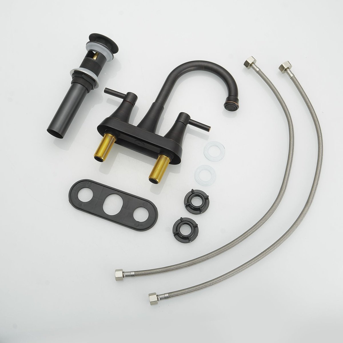 4 in. Centerset 2-Handle High-Arc Bathroom Faucet Bronze - buyfaucet.com