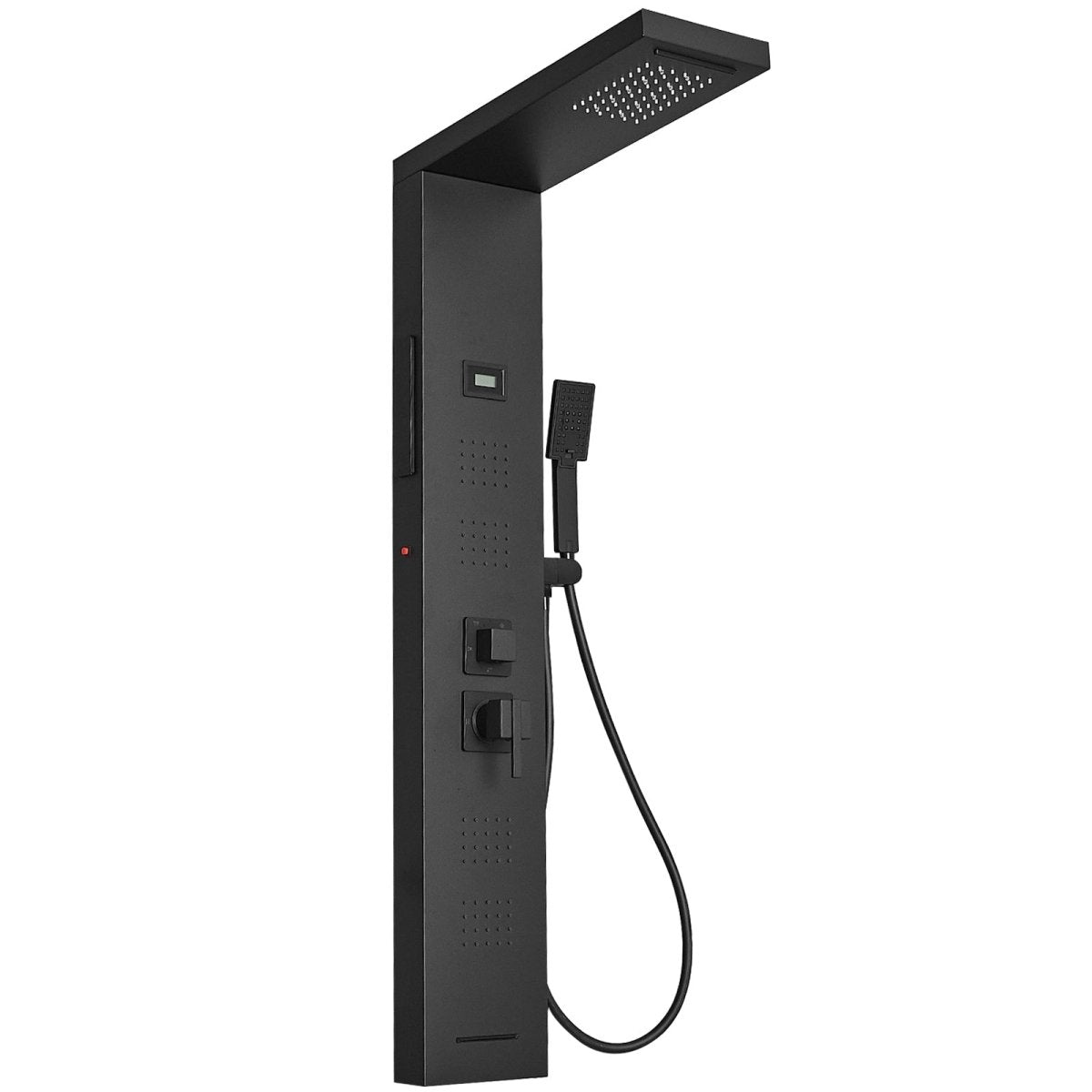 4-Jet Rainfall Shower Panel System in Stainless Steel Black - buyfaucet.com