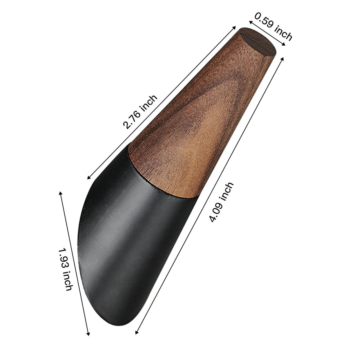 4 Pack Wood Bathroom Robe Coat Towel Hook in Matte Black - buyfaucet.com