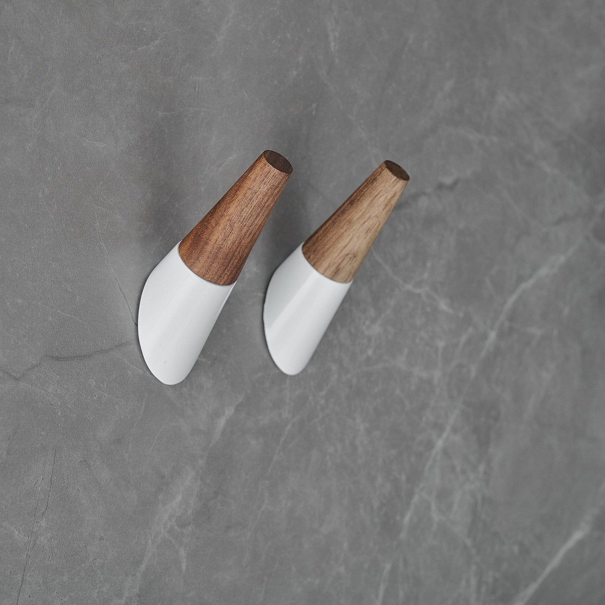 4 Pack Wood Bathroom Robe Coat Towel Hook in White - buyfaucet.com