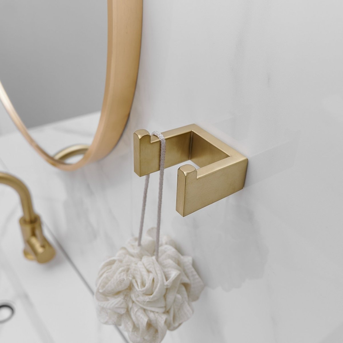 4 PCS Bath Hardware Paper Holder Towel Hook Towel Bar Gold - buyfaucet.com