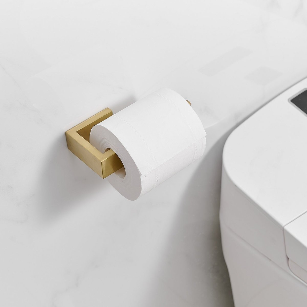 4 PCS Bath Hardware Paper Holder Towel Hook Towel Bar Gold - buyfaucet.com