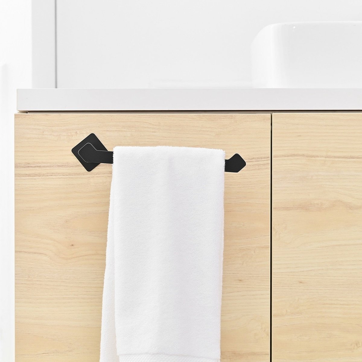 4 PCS Paper Holder Towel Hook Towel Bar Bath Set Matte Black - buyfaucet.com