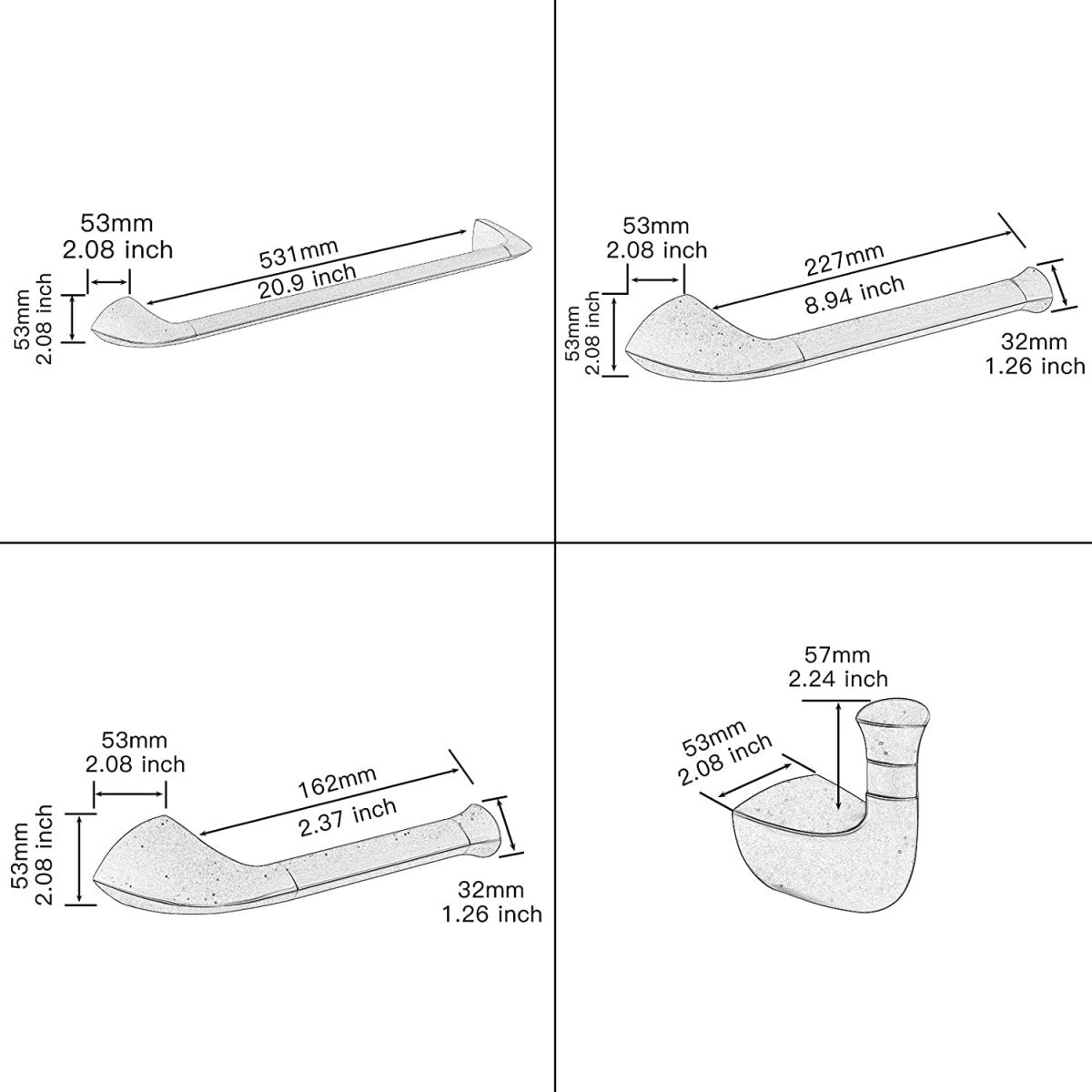 4 PCS Stainless Steel Black Bath Hardware Set Wall Mounted - buyfaucet.com