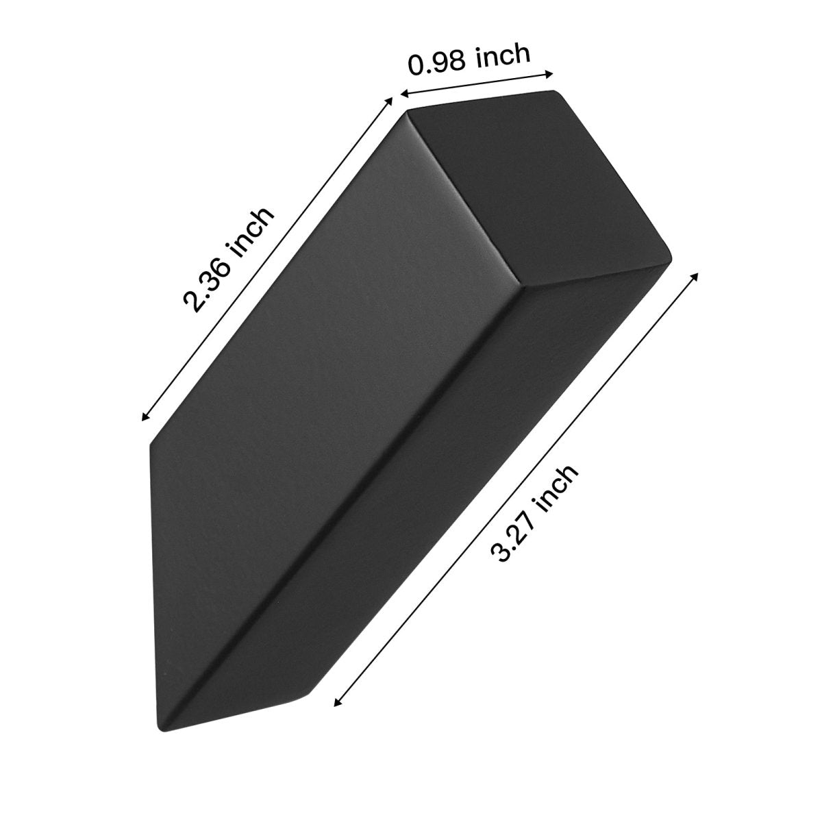 4PCS Rectangle Bathroom Robe Hook in Stainless Steel Matte Black-1 - buyfaucet.com