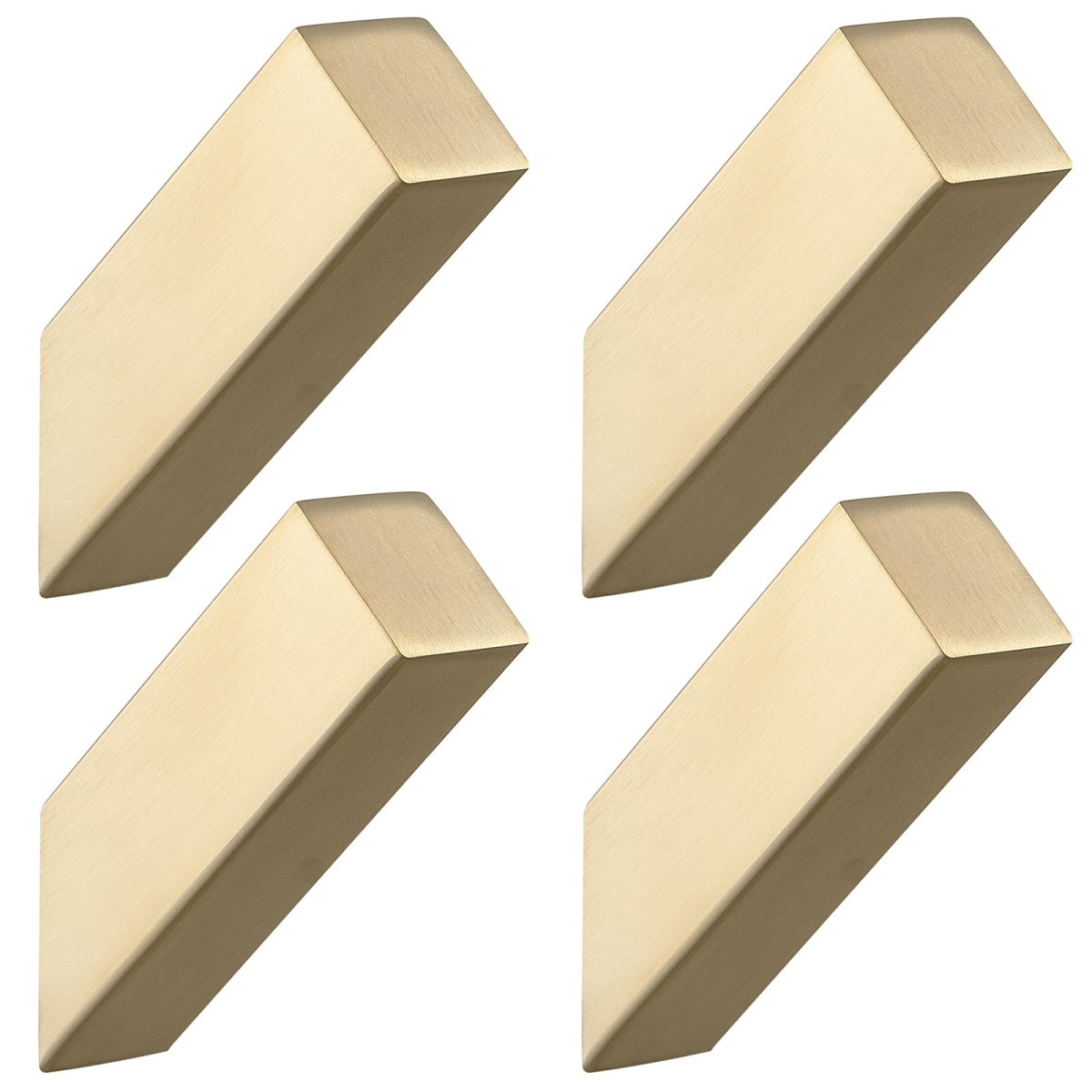 4PCS Rectangle Bathroom Robe Hook Towel Hook Brushed Gold - buyfaucet.com