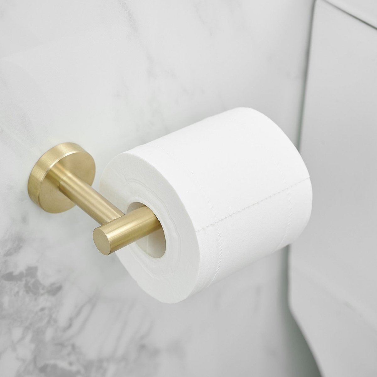 5 PCS Towel Bar Towel Hook Paper Holder Towel Ring Set Gold - buyfaucet.com