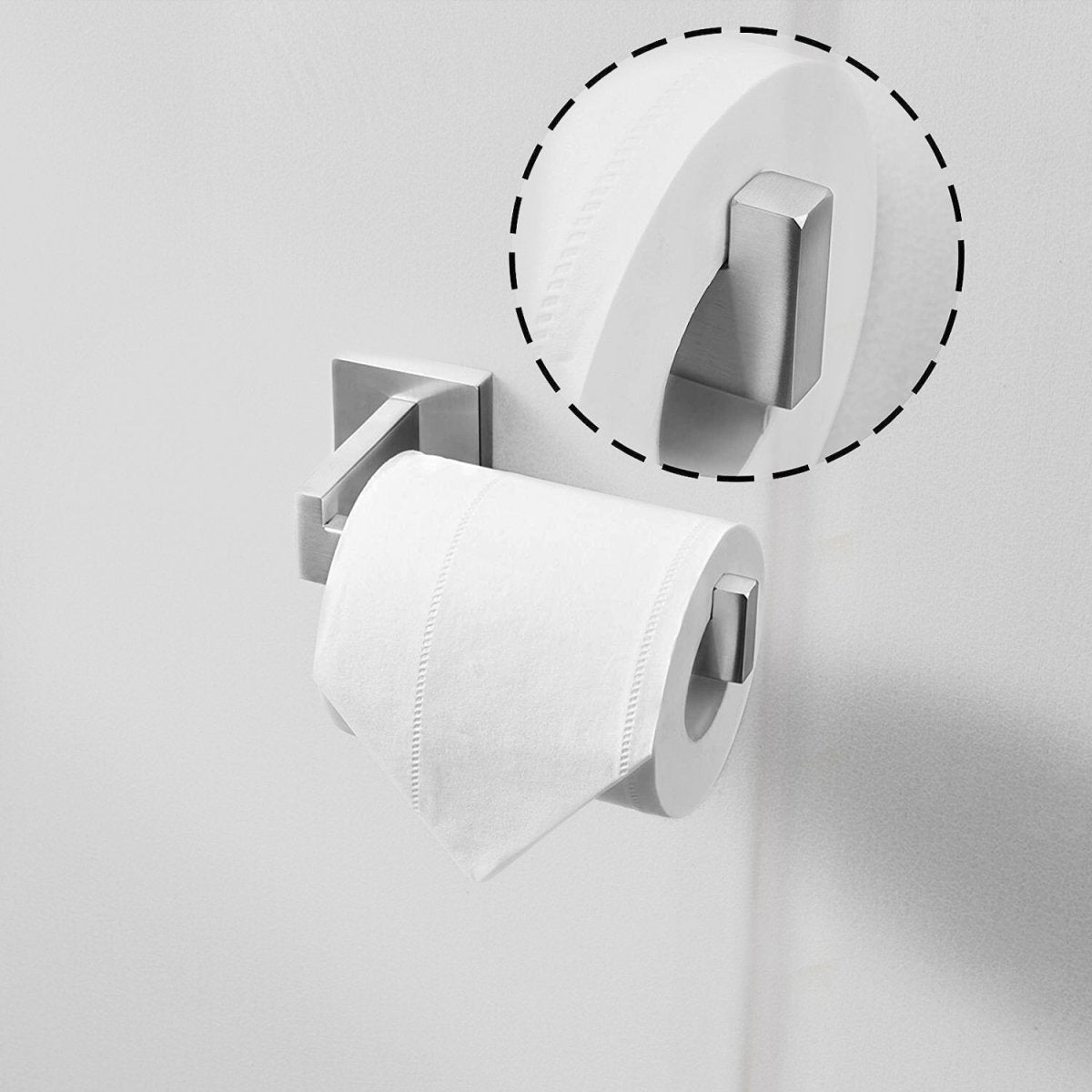 5 PCS Towel Bar Towel Hook Toilet Paper Holder Set Nickel - buyfaucet.com
