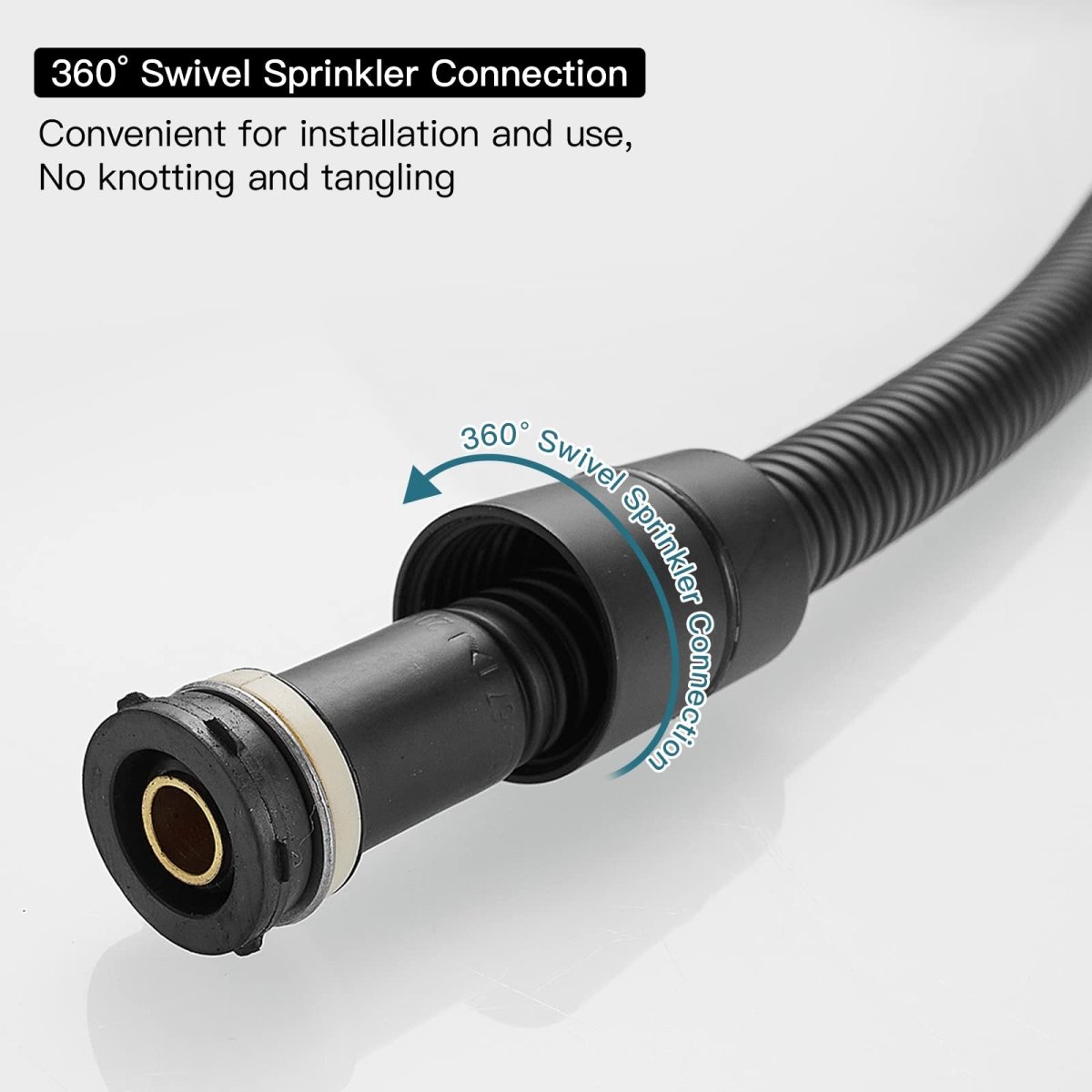 71 Inches Flexible Handheld Shower Head Hose Matte Black - buyfaucet.com