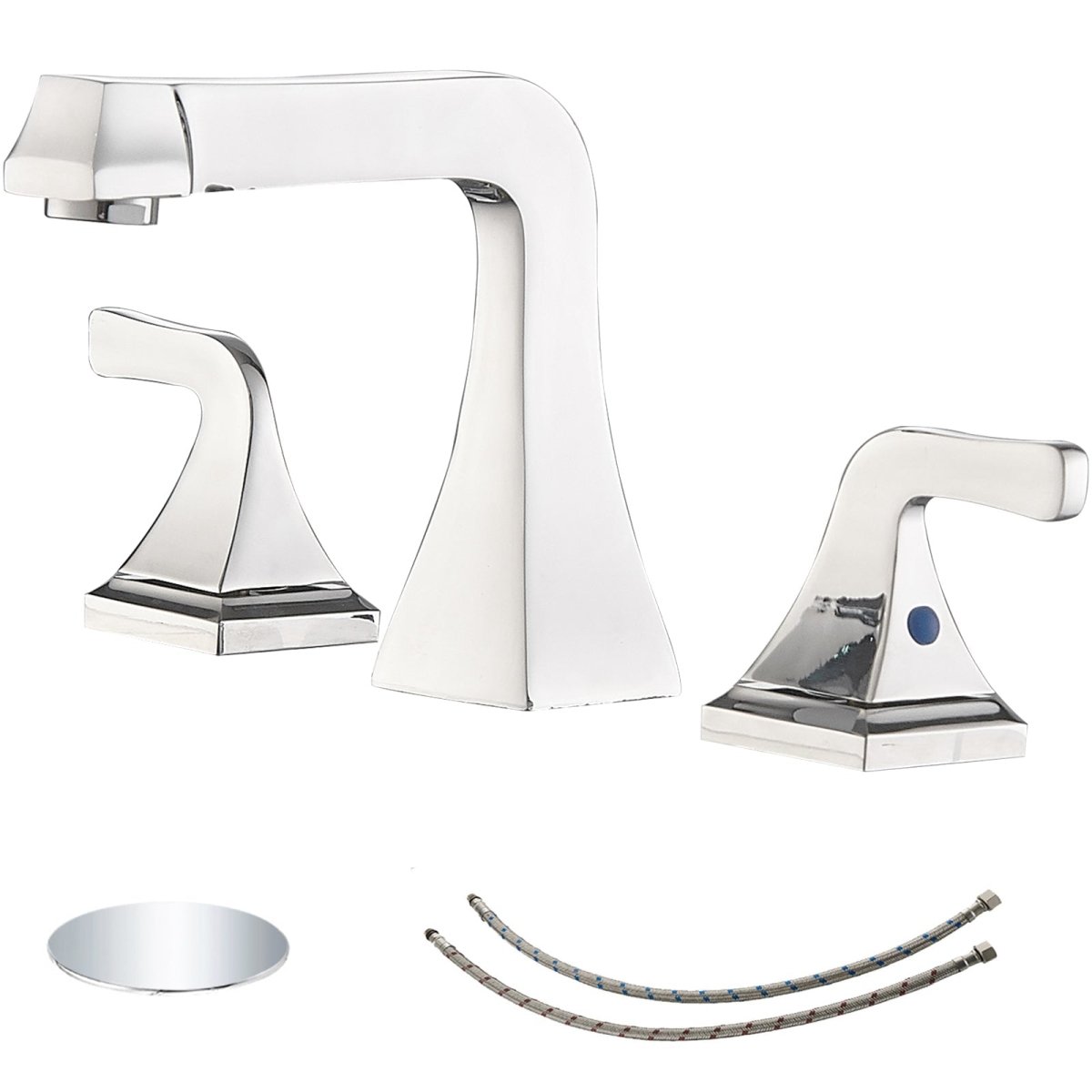 8 in 2-Handle Bathroom Sink Faucet in Polished Chrome - buyfaucet.com