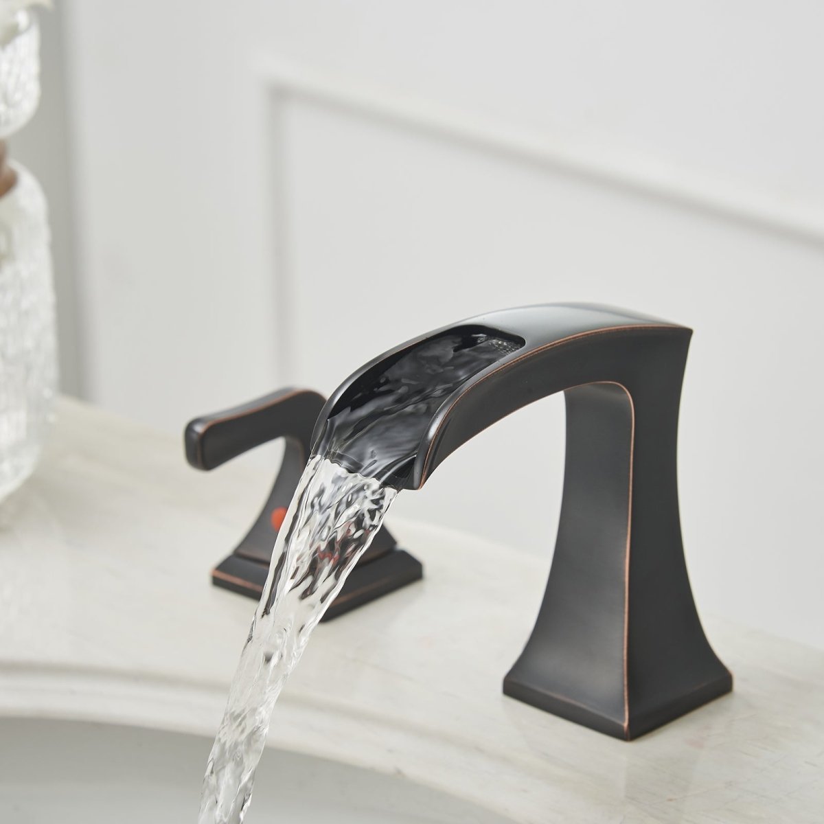 8 in 2-Handle Waterfall Bathroom Faucet Oil Rubbed Bronze - buyfaucet.com
