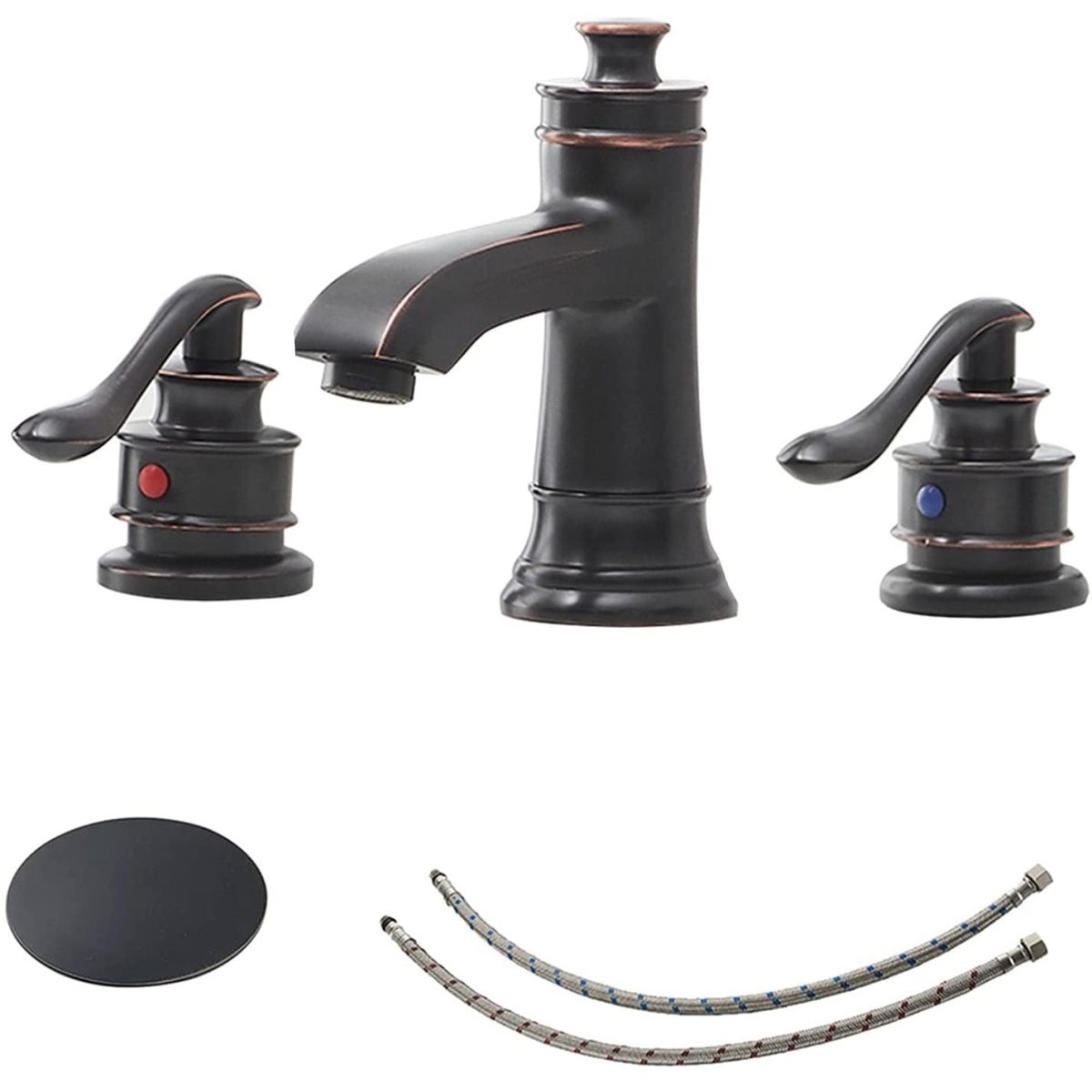 8 in Double Handle Bathroom Faucet Oil Rubbed Bronze - buyfaucet.com