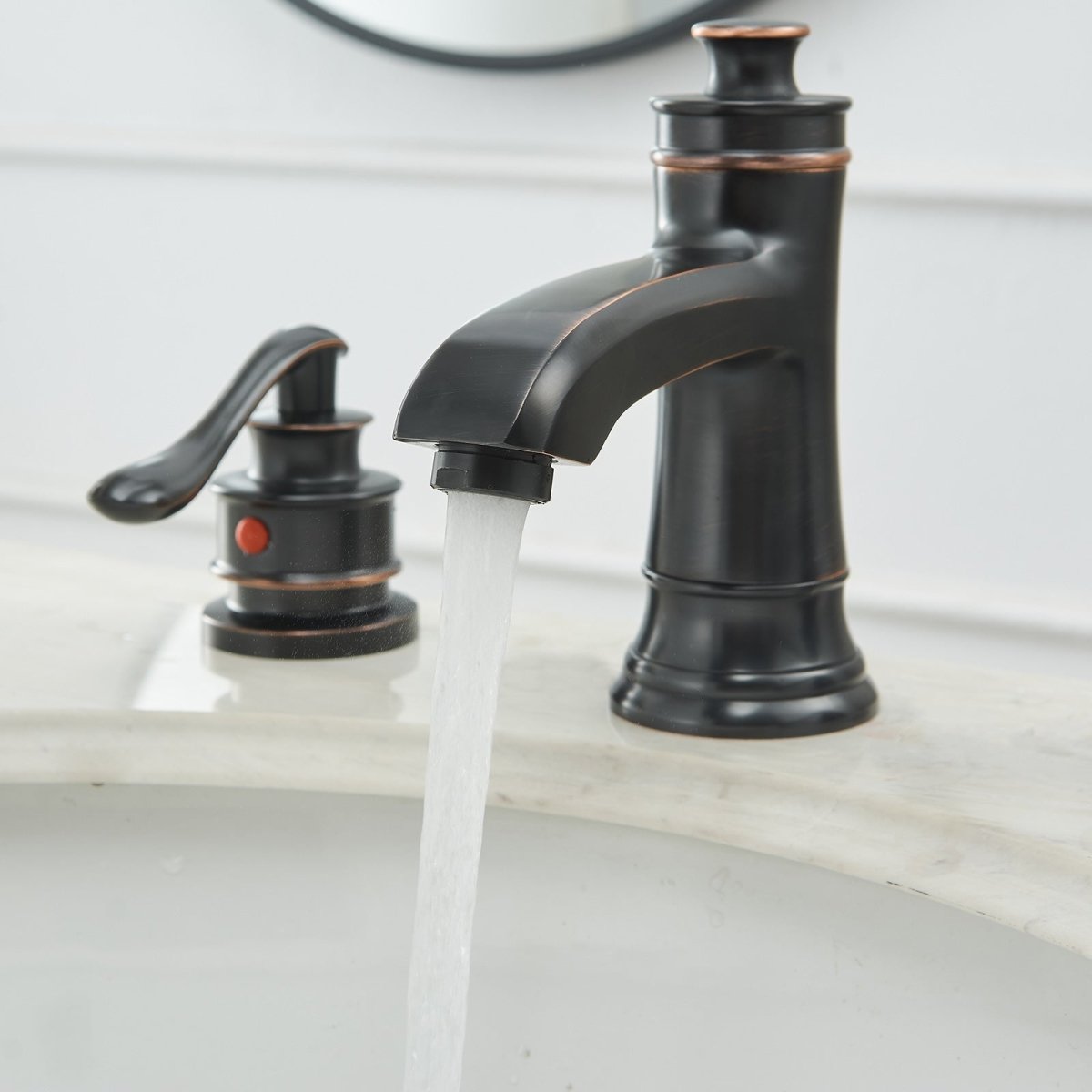 8 in Double Handle Bathroom Faucet Oil Rubbed Bronze - buyfaucet.com