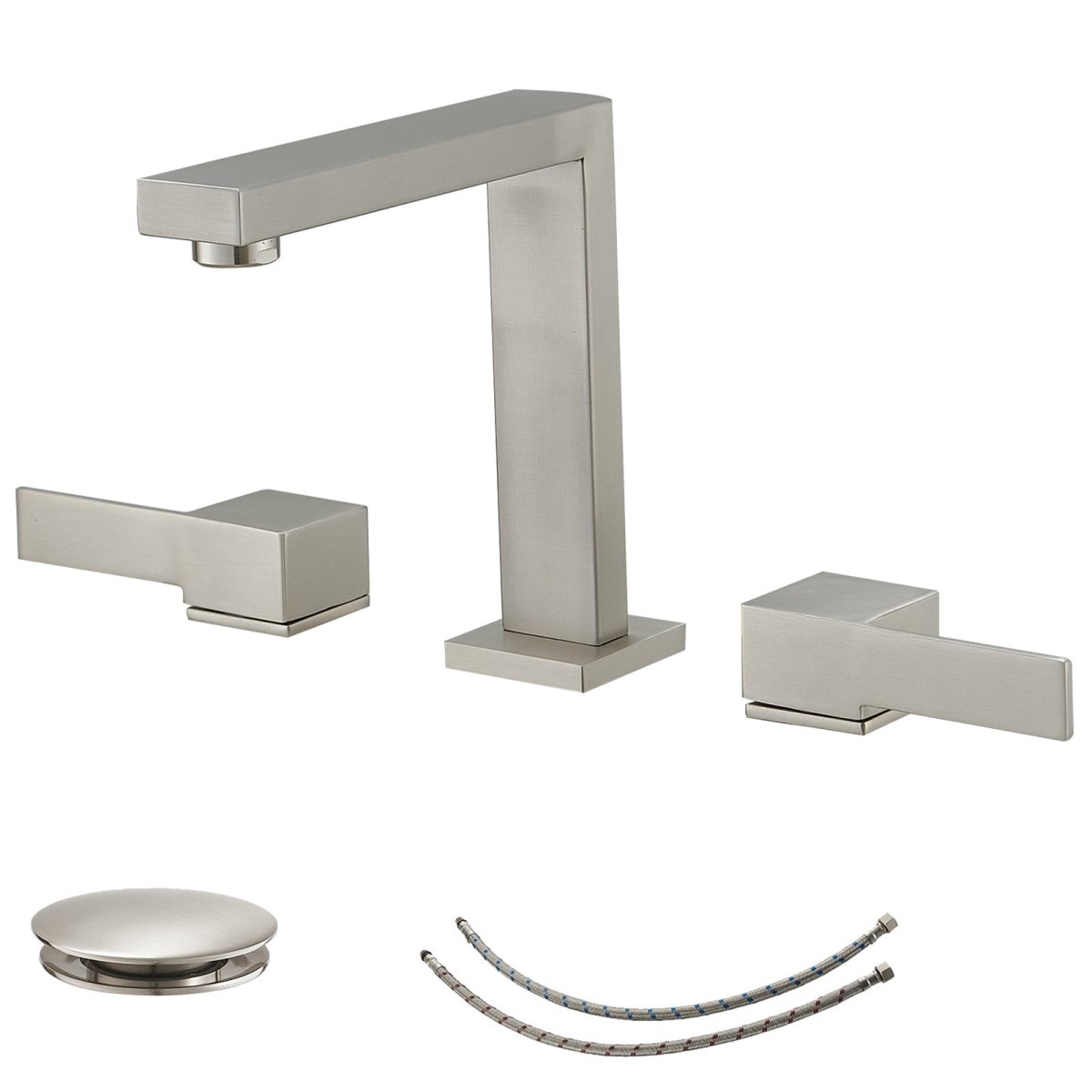 8 in. Water-Saving with Drain Kit Bathroom Faucet Nickel - buyfaucet.com