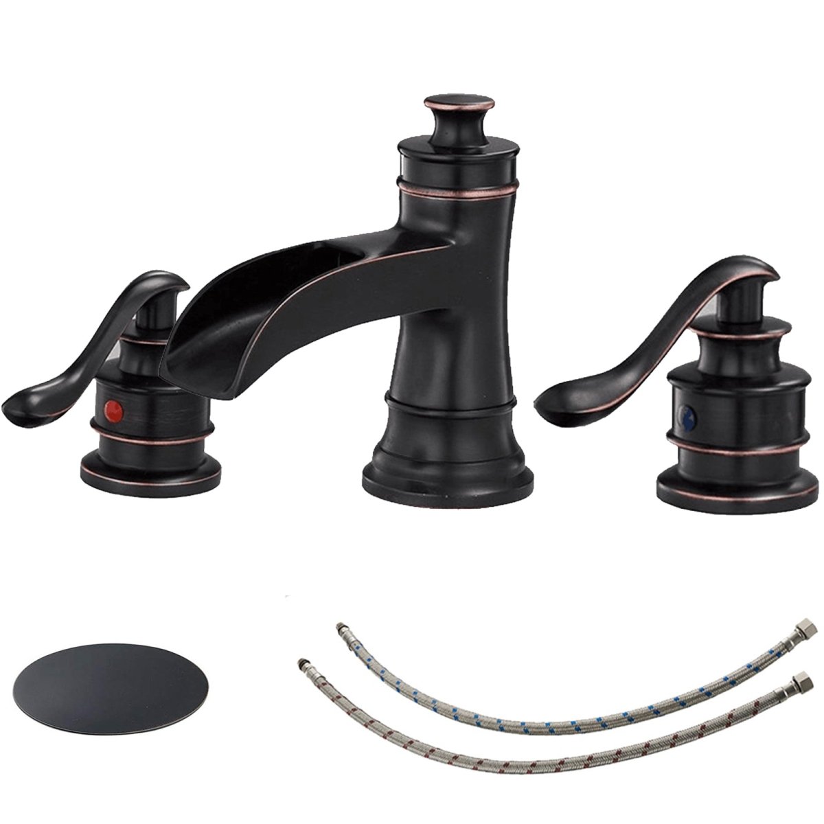 8 in Waterfal 2-Handle Bathroom Faucet Oil Rubbed Bronze - buyfaucet.com