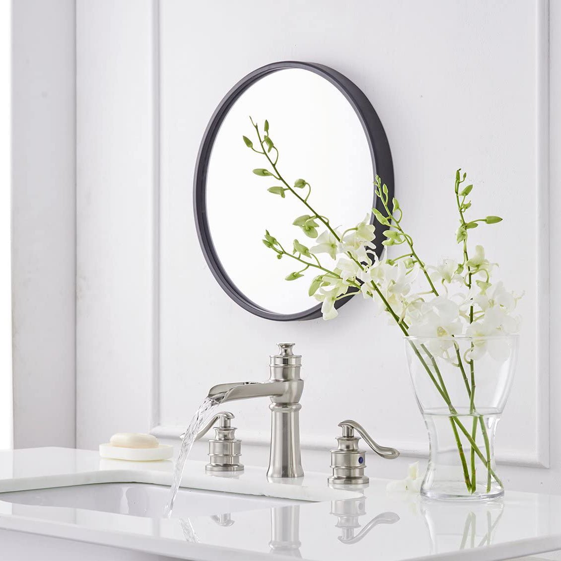 8 in Waterfall 2-Handle Bathroom Faucet Brushed Nickel - buyfaucet.com