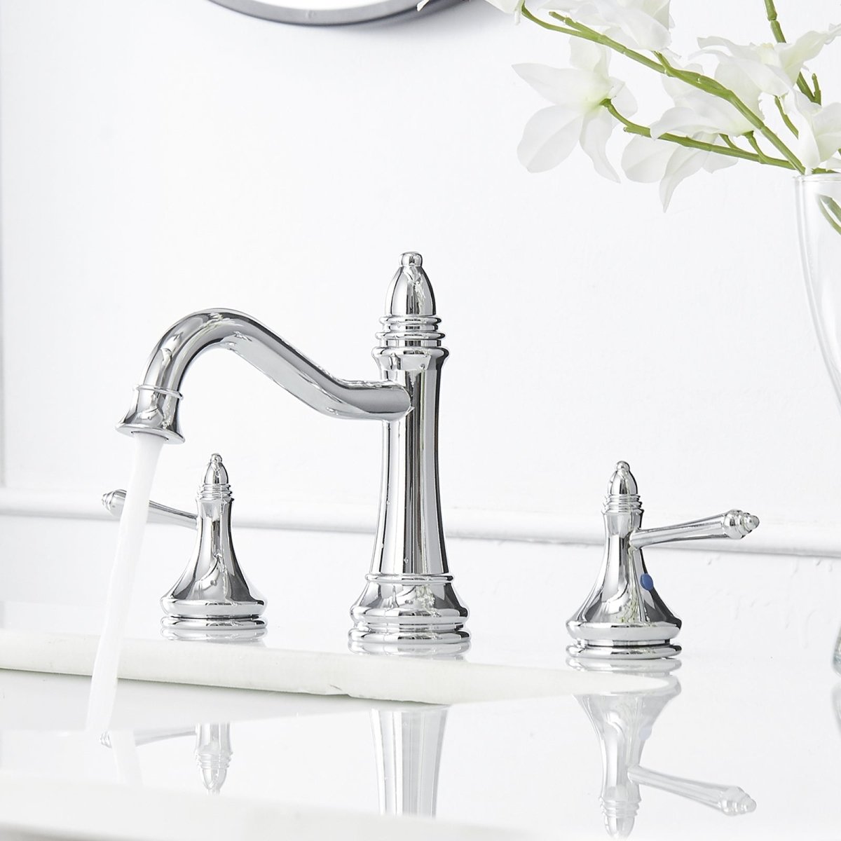 8 in Waterfall 2-Handle Bathroom Faucet Chrome - buyfaucet.com