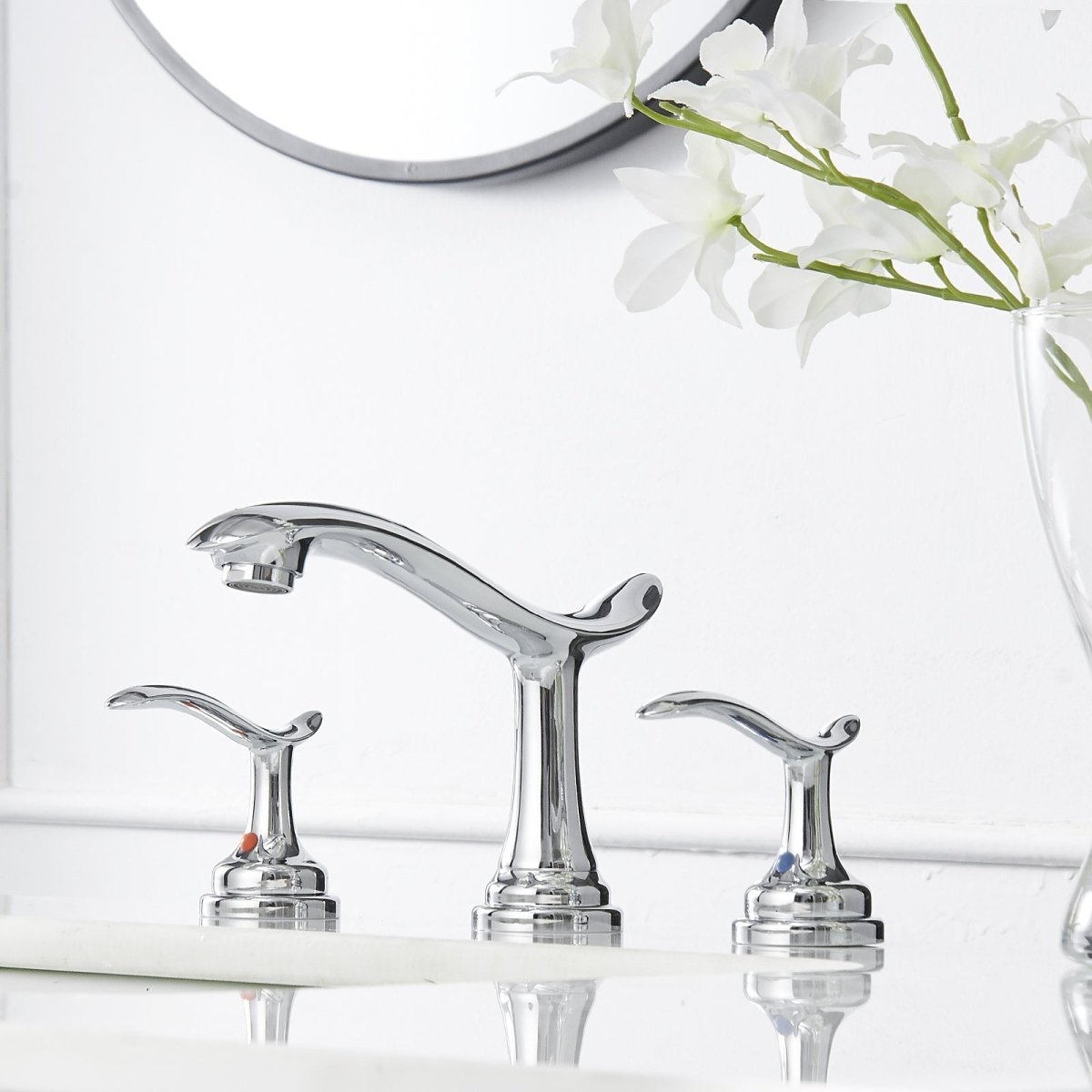 8 in Waterfall 2-Handle Bathroom Faucet Chrome - buyfaucet.com