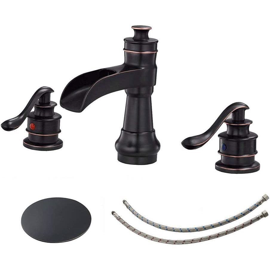 8 in Waterfall 2-Handle Bathroom Faucet Oil Rubbed Bronze-1 - buyfaucet.com