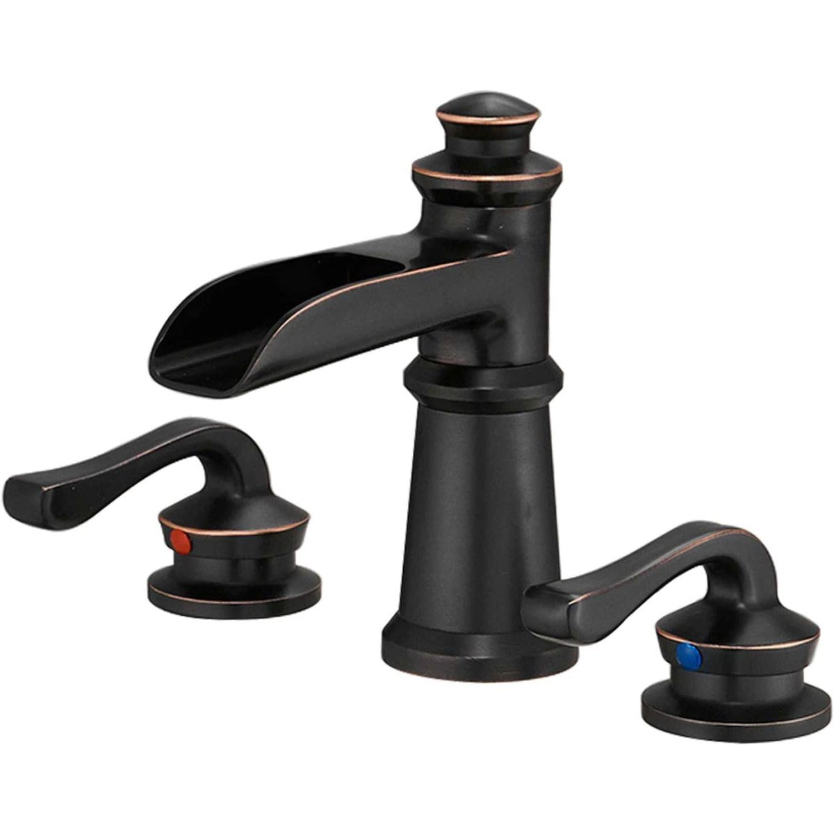 8 in Waterfall 2-Handle Bathroom Faucet Oil Rubbed Bronze - buyfaucet.com