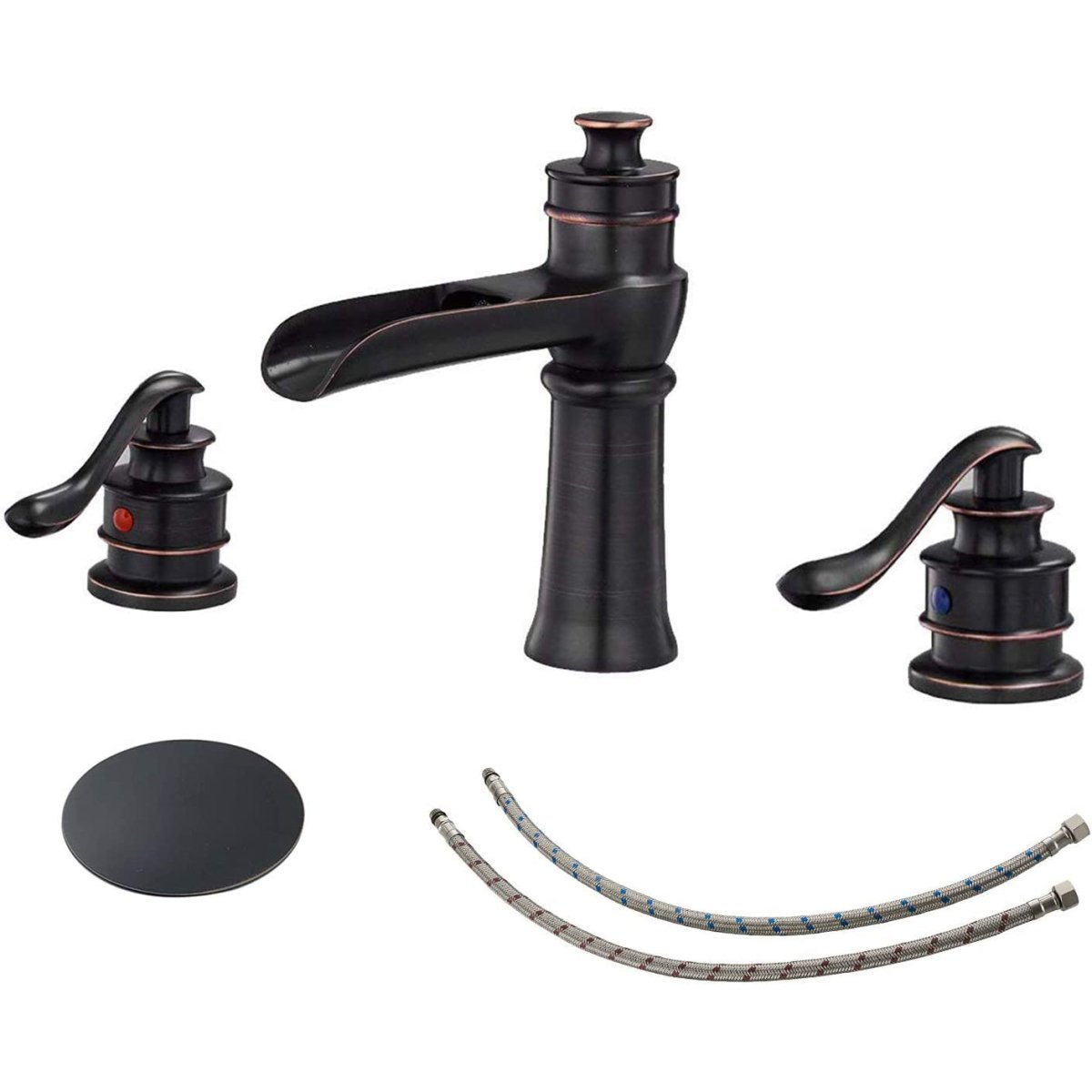 8 in Waterfall 2-Handle Bathroom Faucet Oil Rubbed Bronze - buyfaucet.com