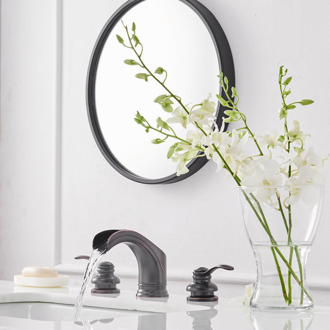 8 in Waterfall 2-Handle Bathroom Faucet Oil Rubbed Bronze - buyfaucet.com