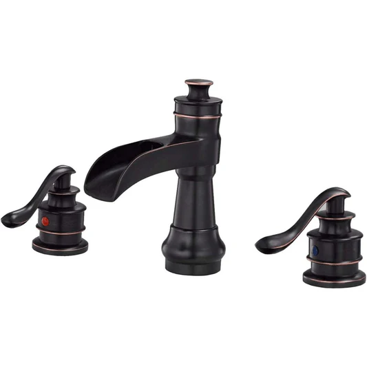 8 in Waterfall 2-Handle Bathroom Faucet Oil Rubbed Bronze - buyfaucet.com
